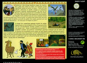 Tintin - Prisoners of the Sun (Europe) (En,Fr,De,Es) box cover back